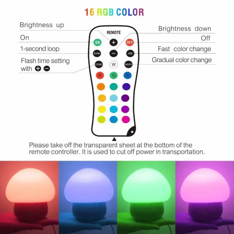 Champi Wooden Base Mushroom Lamp tag1
