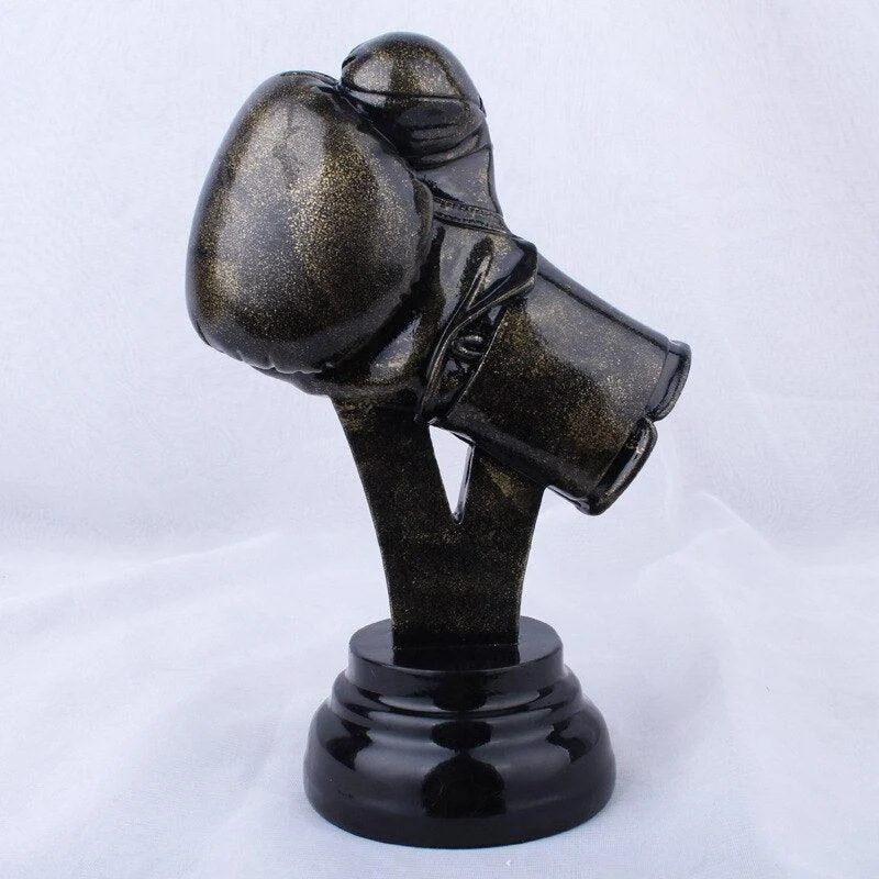 Champion Boxing Gloves Sports Trophy Resin Crafts Sculptures and Statues -