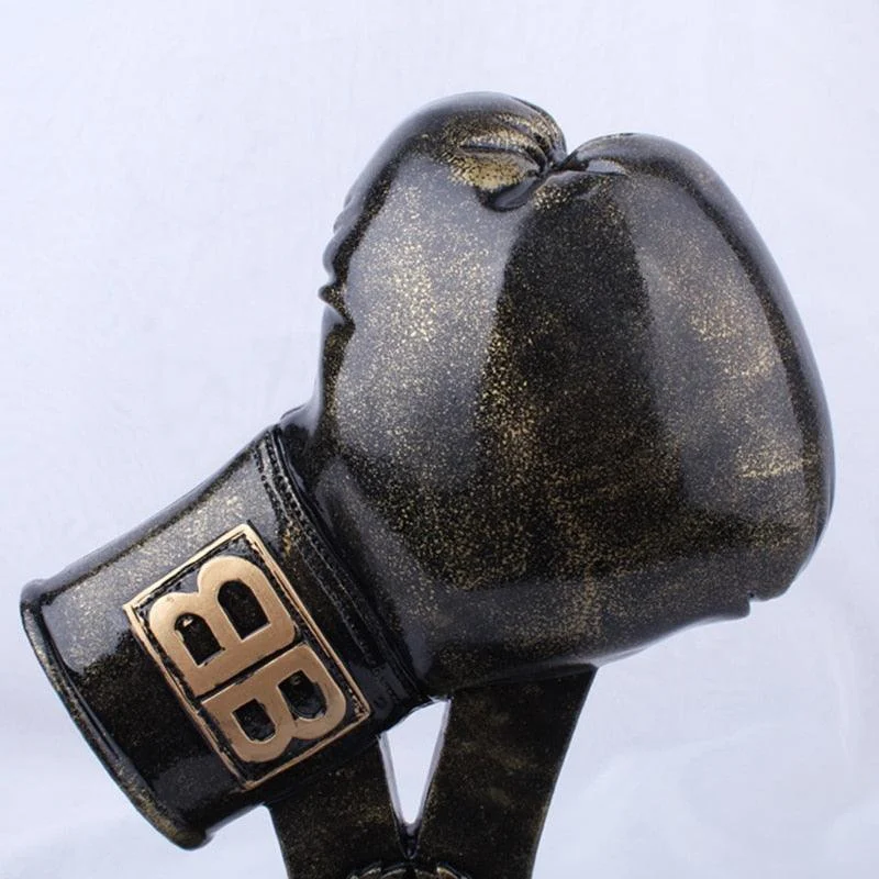 Champion Boxing Gloves Sports Trophy Resin Crafts Sculptures and Statues -