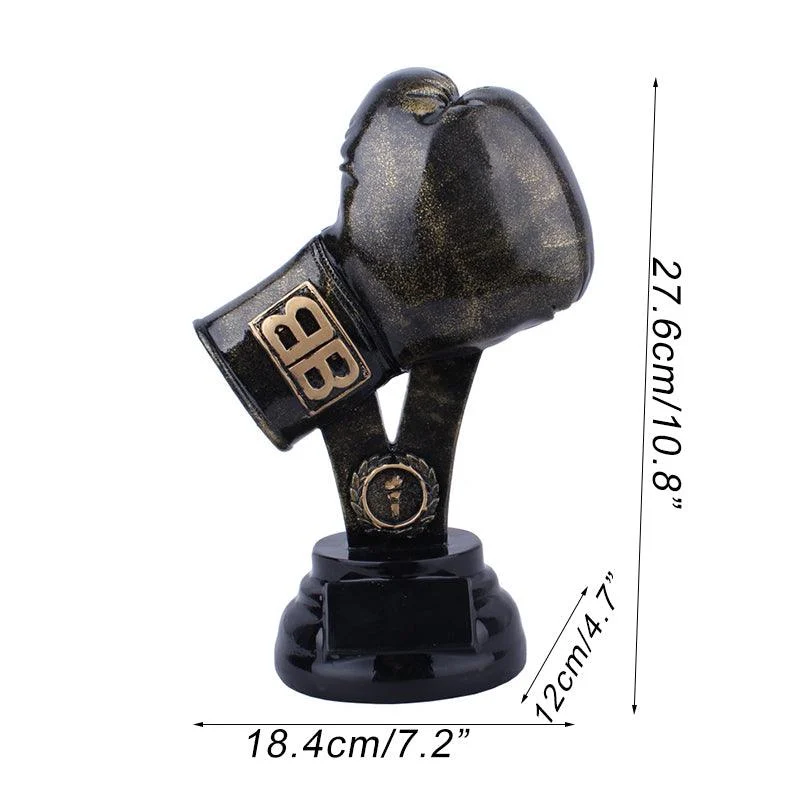 Champion Boxing Gloves Sports Trophy Resin Crafts Sculptures and Statues -
