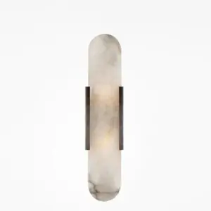 Chan LED Wall Lamp Black/Gold - Dining Room/Bedroom - Metal/Dolomite