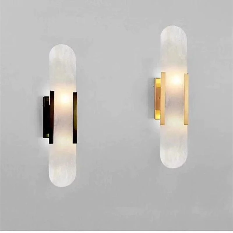 Chan LED Wall Lamp Black/Gold - Dining Room/Bedroom - Metal/Dolomite -  - #tag1#