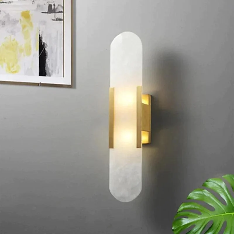 Chan LED Wall Lamp Black/Gold - Dining Room/Bedroom - Metal/Dolomite -  - #tag1#