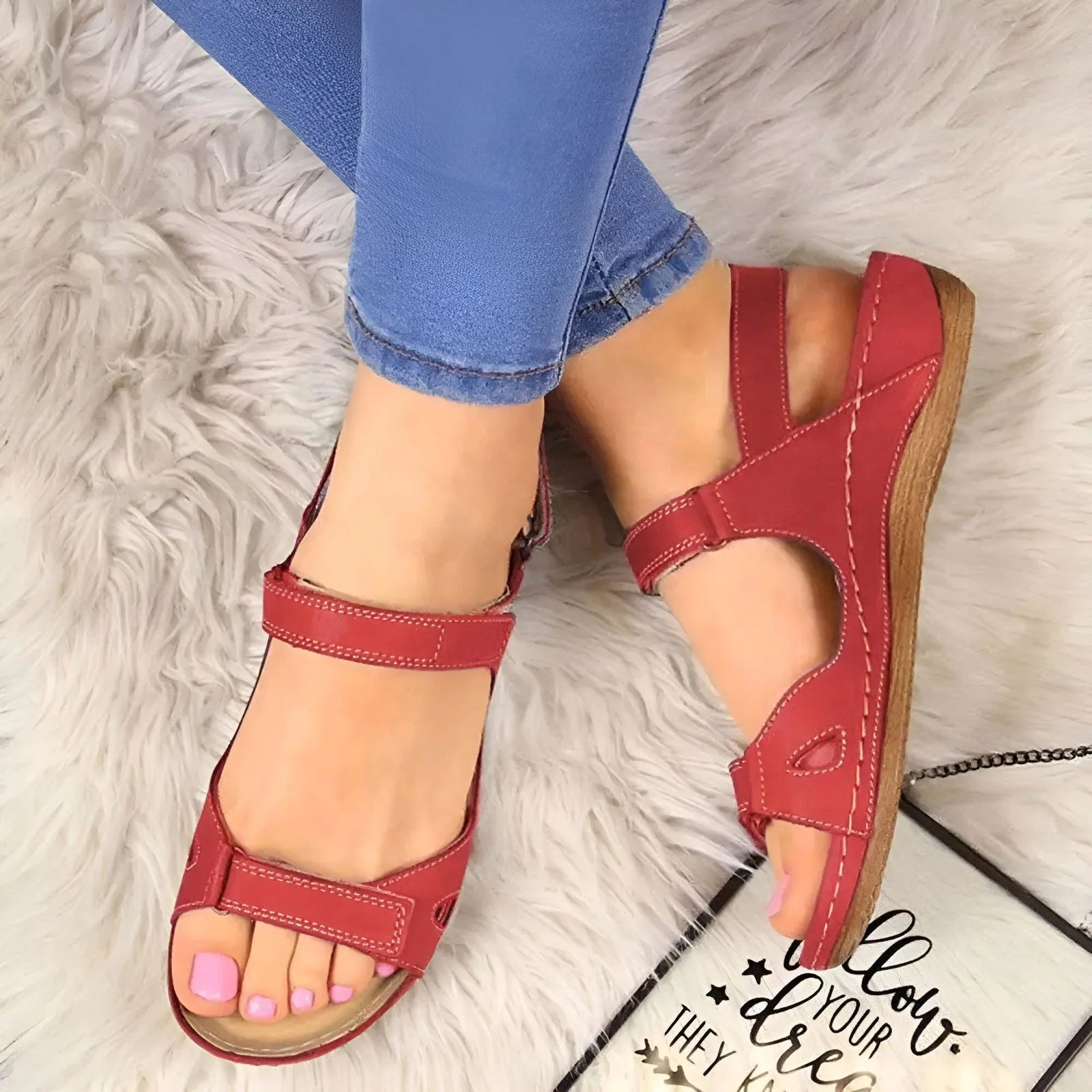 Charlotte - Orthopedic Wrap Sandals with Open Toe -  - #tag1#
