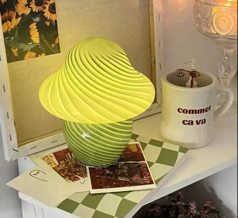 Charming Vintage Baby Mushroom Lamp