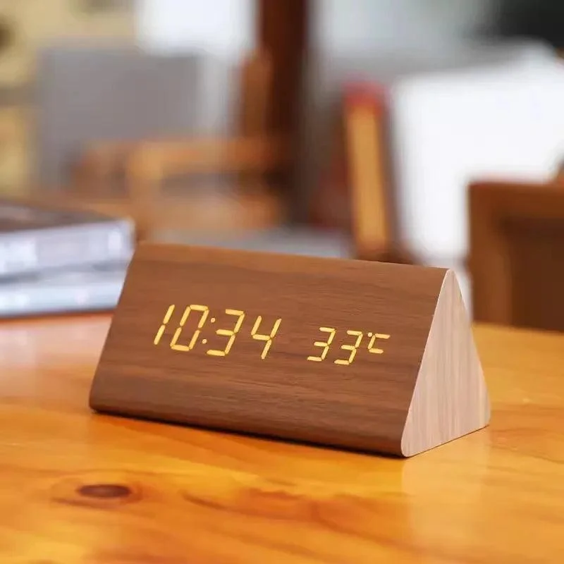 Charms | Digital Wooden Alarm Clock | Includes temperature gauge -  - #tag1#