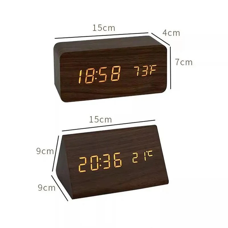 Charms | Digital Wooden Alarm Clock | Includes temperature gauge -  - #tag1#