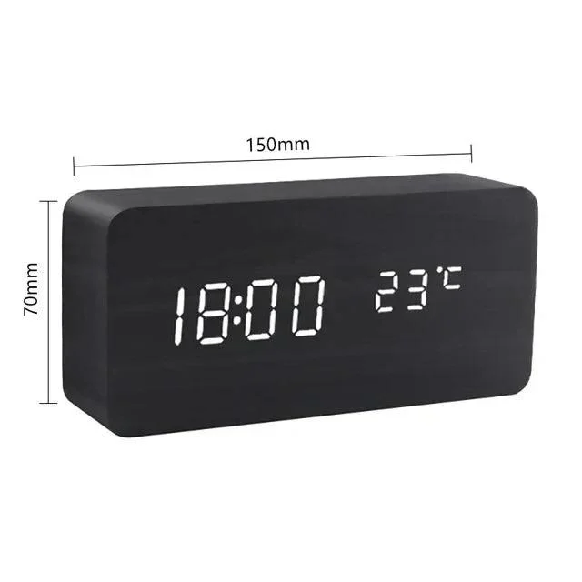 Charms | Digital Wooden Alarm Clock | Includes temperature gauge -  - #tag1#