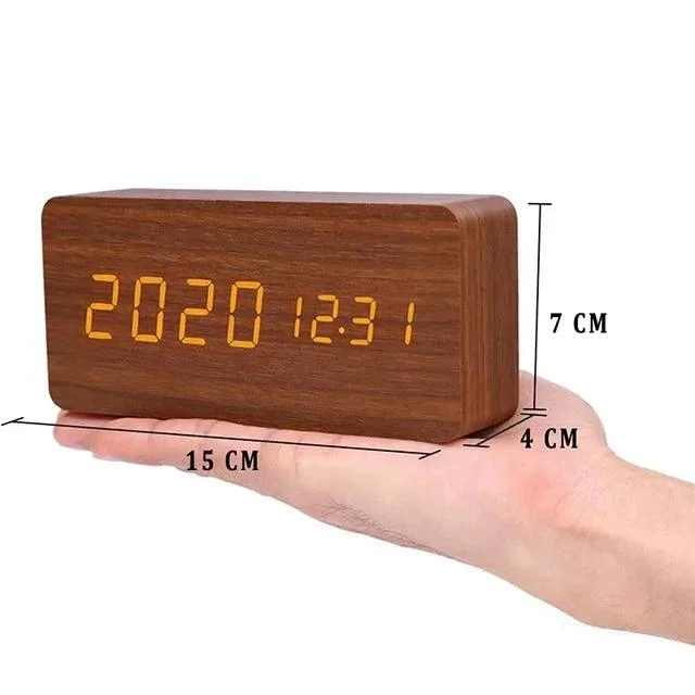 Charms | Digital Wooden Alarm Clock | Includes temperature gauge -  - #tag1#