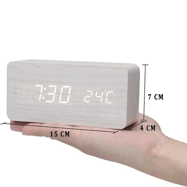 Charms | Digital Wooden Alarm Clock | Includes temperature gauge -  - #tag1#