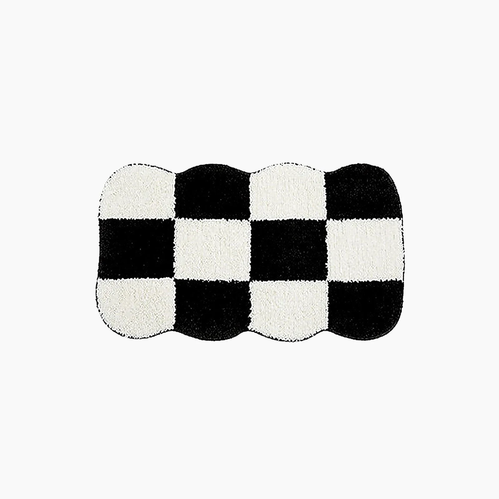 Checker Grid Tufting Bath Mat -