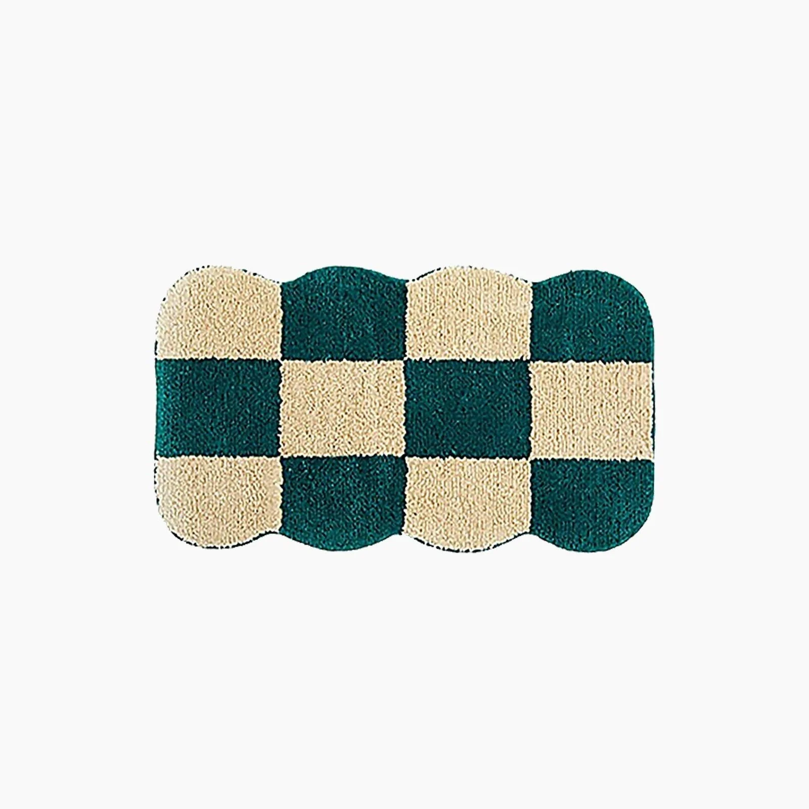 Checker Grid Tufting Bath Mat -