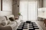 Checkerboard Fluffy Rug tag1