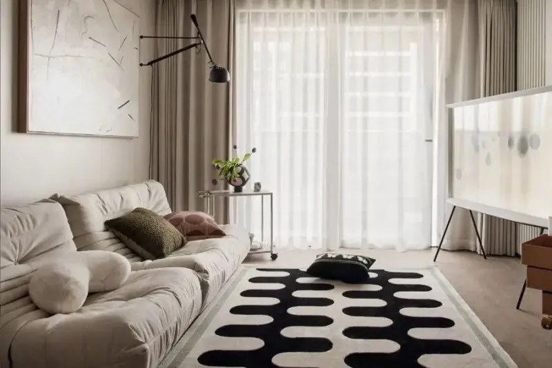 Checkerboard Fluffy Rug tag1