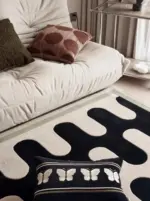 Checkerboard Fluffy Rug tag1