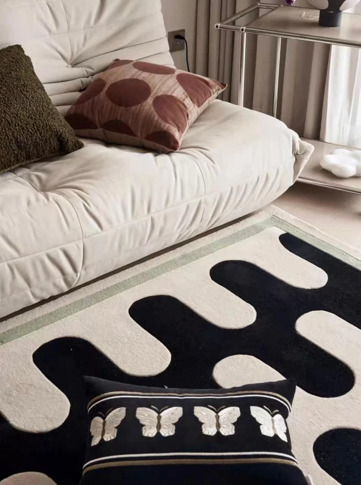 Checkerboard Fluffy Rug -  - #tag1#