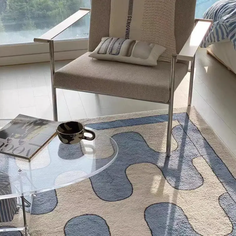 Checkerboard Fluffy Rug tag1
