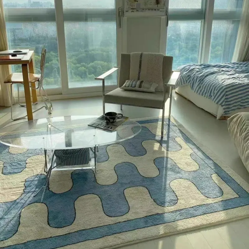 Checkerboard Fluffy Rug tag1