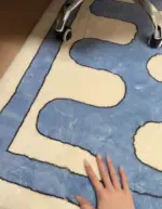 Checkerboard Fluffy Rug tag1