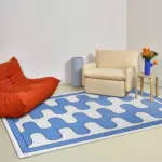 Checkerboard Fluffy Rug tag1