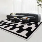 Checkerboard Fluffy Rug tag1