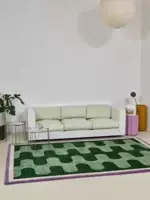Checkerboard Fluffy Rug tag1