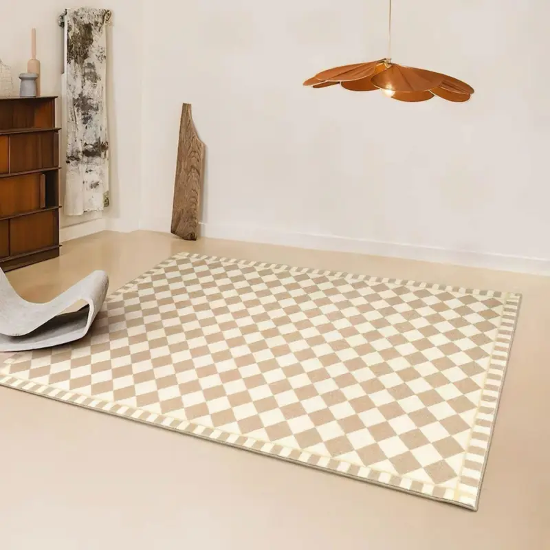 Checkerboard Living Room Rug