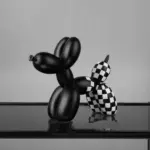 Checkered_Balloon_Dog_Figurines_-_-4155105 Checkered Balloon Dog Figurines