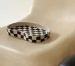 Checkered Ceramic Cup Mug