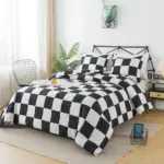 Checkered Charm Bedding Set Single Queen Size Ensemble