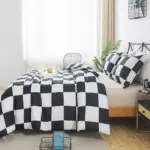 Checkered Charm Bedding Set Single Queen Size Ensemble