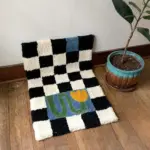 Checkered Yellow Flower Mat tag1