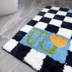 Checkered Yellow Flower Mat tag1