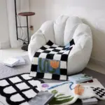 Checkered Yellow Flower Mat tag1