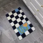 Checkered Yellow Flower Mat tag1