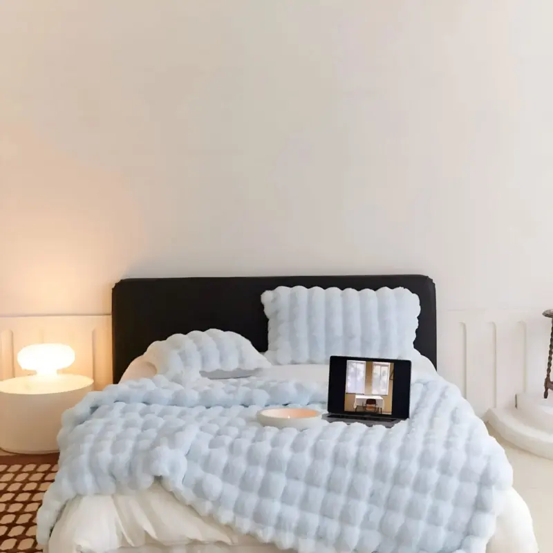 Checkered cuddly blanket super soft and cuddly the ultimate relaxation companion. tag1
