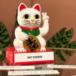 Cheeky Fortune Lucky Cat Display Stand tag1