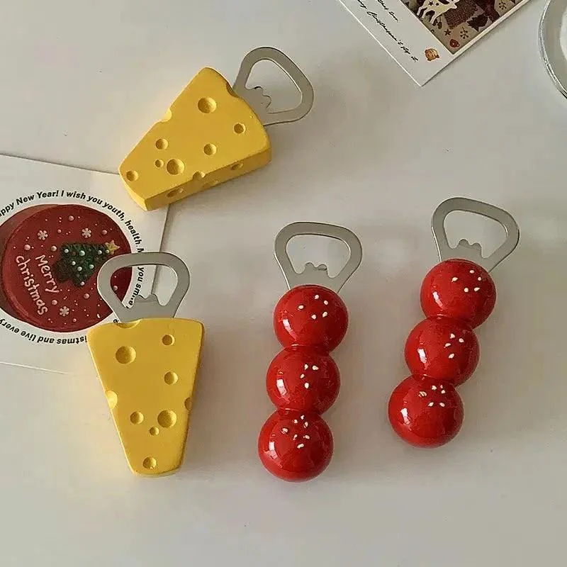 Cheese + Tomato Shape Beer Bottle Opener -  - #tag1#