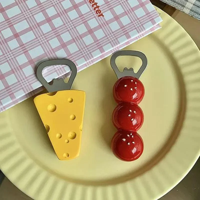 Cheese + Tomato Shape Beer Bottle Opener -  - #tag1#