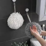 Chenille Hand Towels Hand Towel Ball with Hanging Loops Microfiber Towels