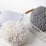 Chenille Hand Towels Hand Towel Ball with Hanging Loops Microfiber Towels