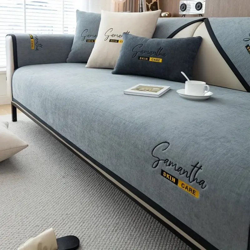 Chenille Sofa Slipcover Non slip Sofa Cover Furniture Protector tag1