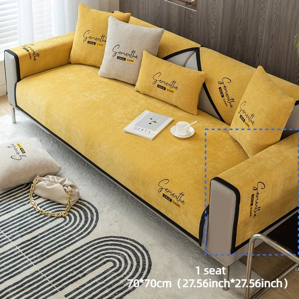Chenille Sofa Slipcover, Non-slip Sofa Cover, Furniture Protector -  - #tag1#