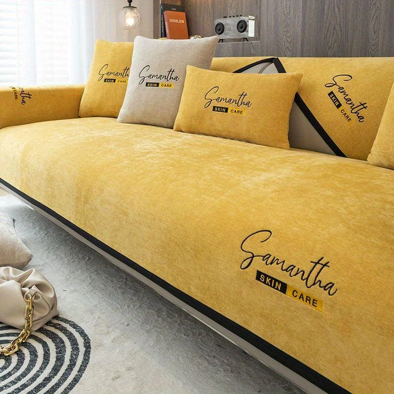 Chenille Sofa Slipcover, Non-slip Sofa Cover, Furniture Protector -  - #tag1#