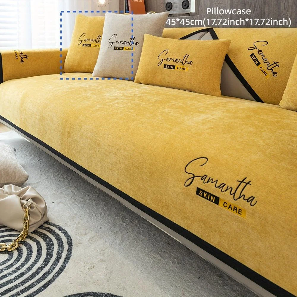 Chenille Sofa Slipcover, Non-slip Sofa Cover, Furniture Protector -  - #tag1#
