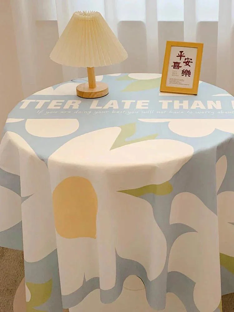 Chequered Design Round Cotton Tablecloth -  - #tag1#