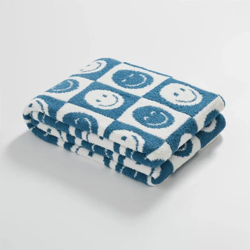 Chequered Smile Meme Pattern Checked Blanket tag1