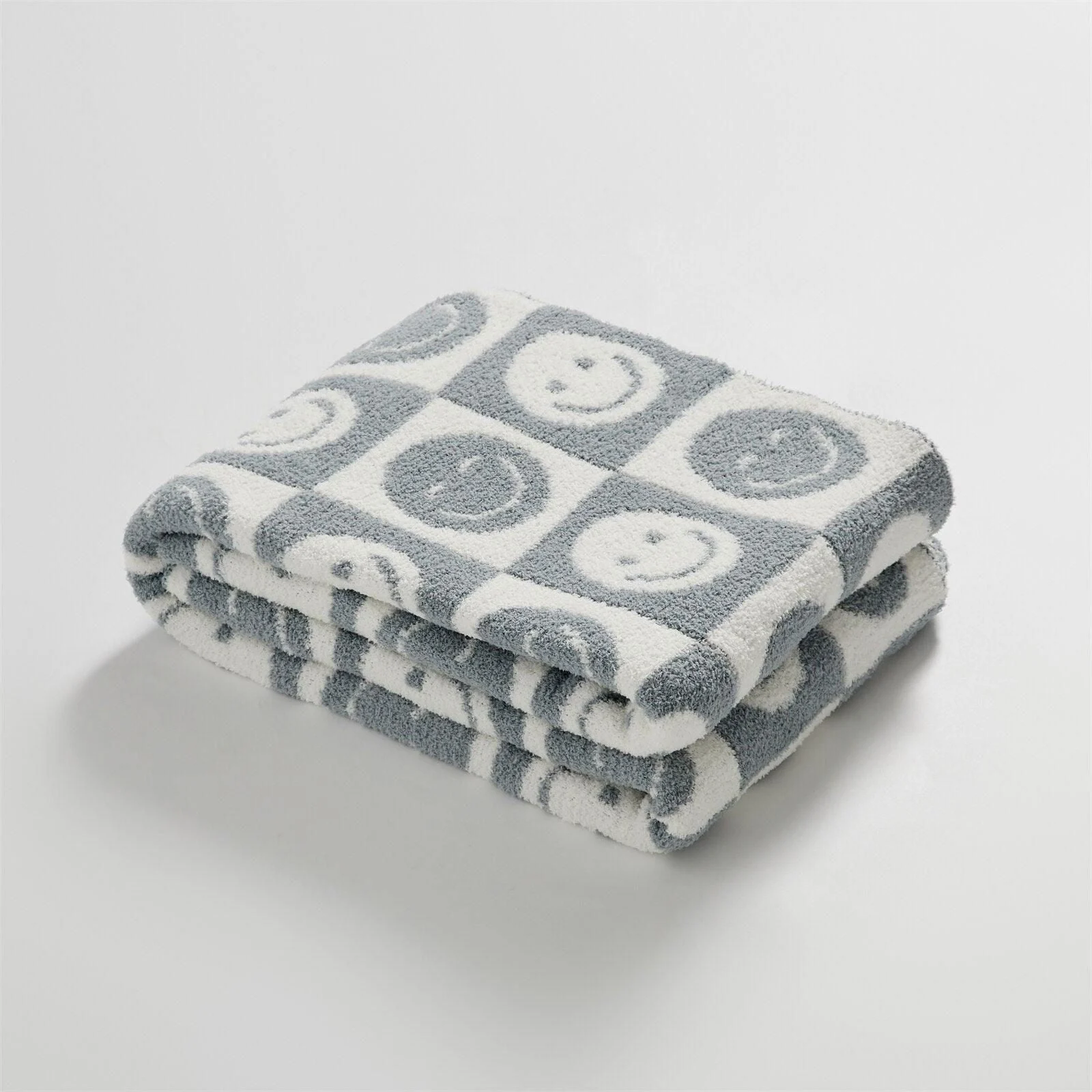 Chequered 'Smile' Meme Pattern Checked Blanket -  - #tag1#