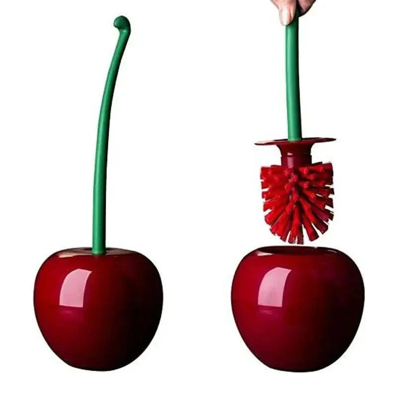 Cherry + Apple Toilet Brush + Holder -  - #tag1#