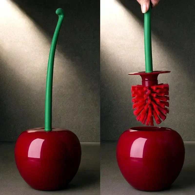 Cherry + Apple Toilet Brush + Holder -  - #tag1#